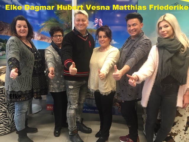 Reisebüro Fella Team Elke Pöschl - Dagmar Mangiapane - Hubert Fella - Vesna Sabljo (Inhaberin) - Matthias Mangiapane - Friederike Gäfke Reisebüro Fella Team Elke Pöschl - Dagmar Mangiapane - Hubert Fella - Vesna Sabljo (Inhaberin) - Matthias Mangiapane - Friederike Gäfke